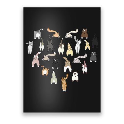 Cat Butt Heart Poster