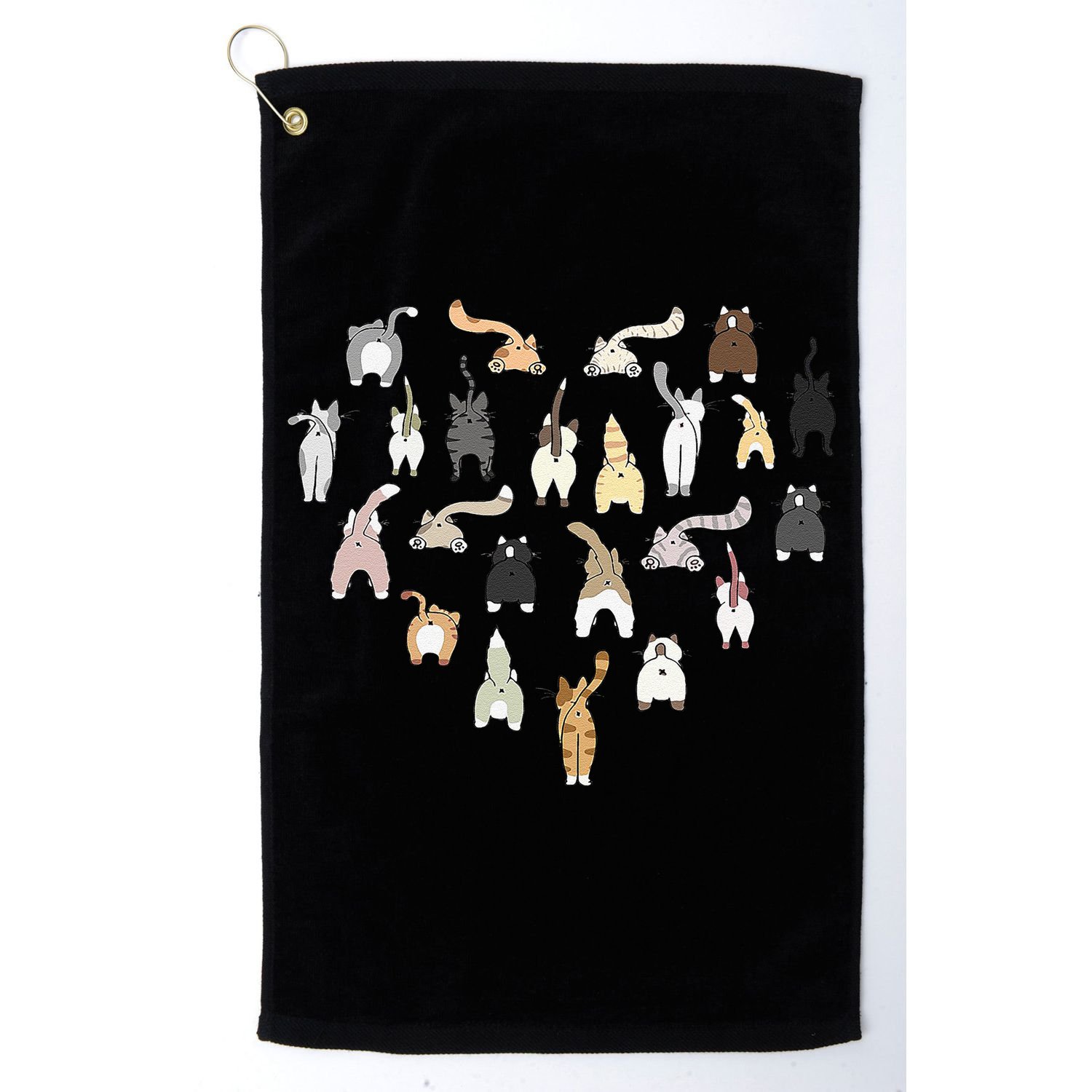 Cat Butt Heart Golf Towel