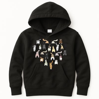 Cat Butt Heart Kids Hoodie