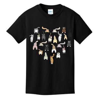 Cat Butt Heart Kids T-Shirt