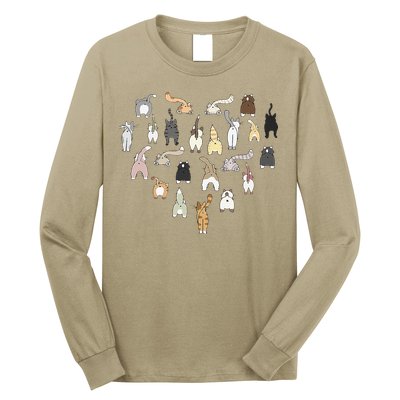 Cat Butt Heart Long Sleeve Shirt