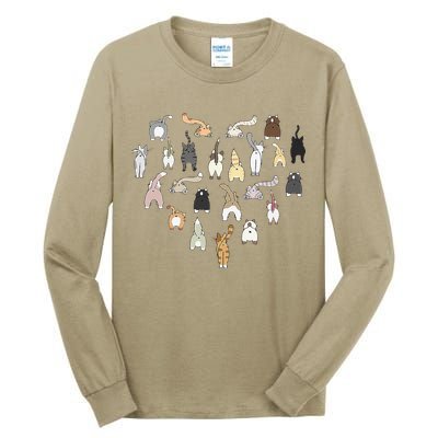 Cat Butt Heart Tall Long Sleeve T-Shirt