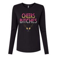 Cheers Bitches Happy New Years Eve Gift For Women Womens Cotton Relaxed Long Sleeve T-Shirt