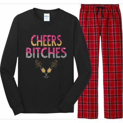 Cheers Bitches Happy New Years Eve Gift For Women Long Sleeve Pajama Set