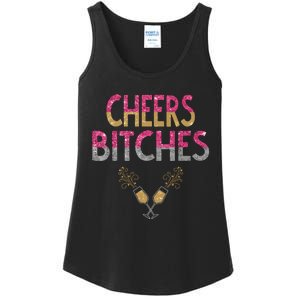 Cheers Bitches Happy New Years Eve Gift For Women Ladies Essential Tank