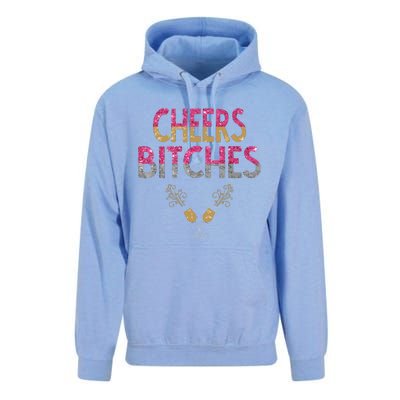 Cheers Bitches Happy New Years Eve Gift For Women Unisex Surf Hoodie