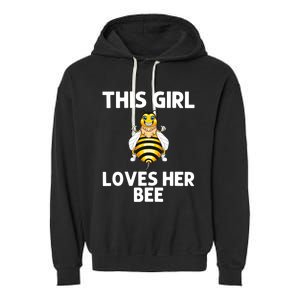 Cute Bee Honey Bee Keeper Beekeeping Save Bees Gift Garment-Dyed Fleece Hoodie