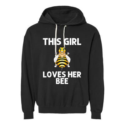 Cute Bee Honey Bee Keeper Beekeeping Save Bees Gift Garment-Dyed Fleece Hoodie