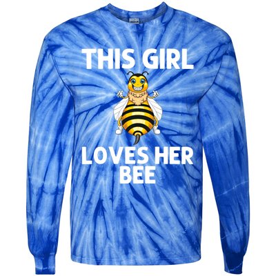 Cute Bee Honey Bee Keeper Beekeeping Save Bees Gift Tie-Dye Long Sleeve Shirt