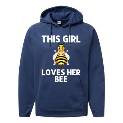 Cute Bee Honey Bee Keeper Beekeeping Save Bees Gift Performance Fleece Hoodie