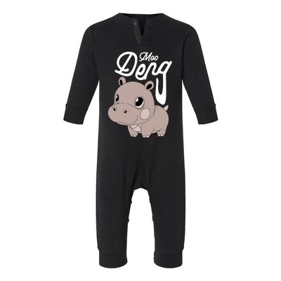 Cute Baby Hippo Moo Deng Cute Hippopotamus Moo Deng Infant Fleece One Piece