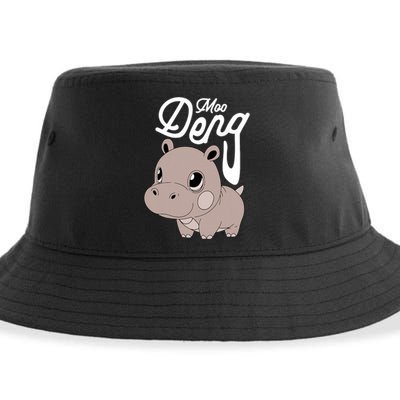 Cute Baby Hippo Moo Deng Cute Hippopotamus Moo Deng Sustainable Bucket Hat