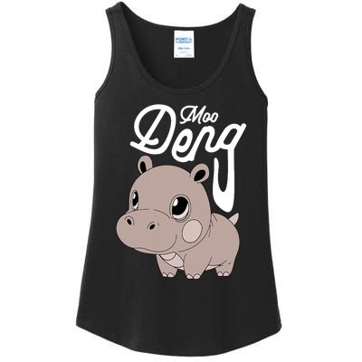 Cute Baby Hippo Moo Deng Cute Hippopotamus Moo Deng Ladies Essential Tank