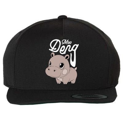 Cute Baby Hippo Moo Deng Cute Hippopotamus Moo Deng Wool Snapback Cap