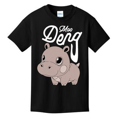 Cute Baby Hippo Moo Deng Cute Hippopotamus Moo Deng Kids T-Shirt