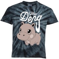 Cute Baby Hippo Moo Deng Cute Hippopotamus Moo Deng Kids Tie-Dye T-Shirt