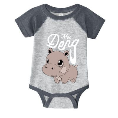 Cute Baby Hippo Moo Deng Cute Hippopotamus Moo Deng Infant Baby Jersey Bodysuit