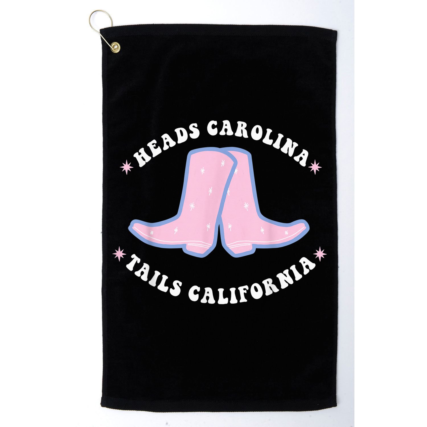 Cowgirl Boots Heads Carolina Tail California Western Country Golf Towel