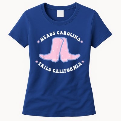 Cowgirl Boots Heads Carolina Tail California Western Country Womens T-Shirt