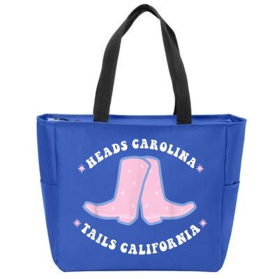 Cowgirl Boots Heads Carolina Tail California Western Country Zip Tote Bag