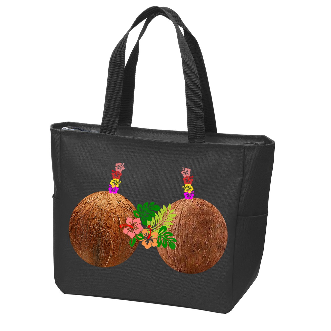 Coconut Bra Hawaii Luau Costume Funny Zip Tote Bag