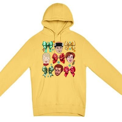 Coquette Bow Home Alone Christmas 90’S Comedy Premium Pullover Hoodie