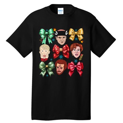 Coquette Bow Home Alone Christmas 90’S Comedy Tall T-Shirt