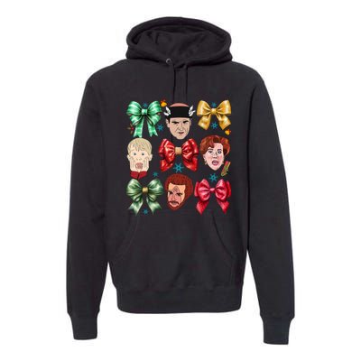 Coquette Bow Home Alone Christmas 90’S Comedy Premium Hoodie