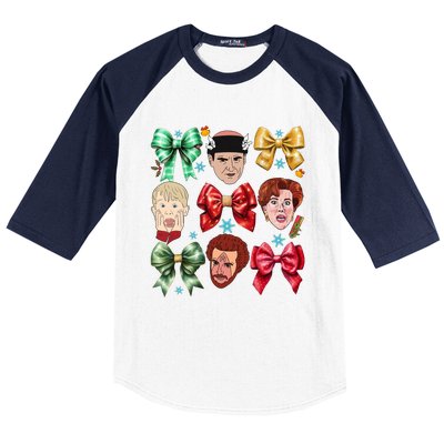 Coquette Bow Home Alone Christmas 90’S Comedy Baseball Sleeve Shirt