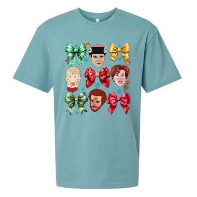 Coquette Bow Home Alone Christmas 90’S Comedy Sueded Cloud Jersey T-Shirt