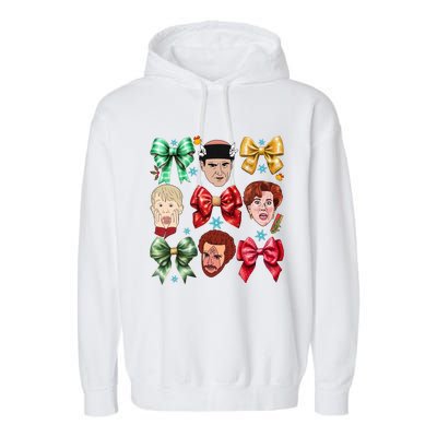 Coquette Bow Home Alone Christmas 90’S Comedy Garment-Dyed Fleece Hoodie