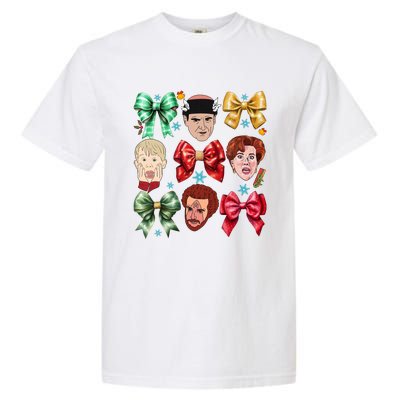 Coquette Bow Home Alone Christmas 90’S Comedy Garment-Dyed Heavyweight T-Shirt