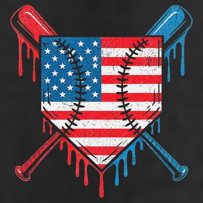 Cool Baseball Home Plate Drip Patriotic 4th Of July 11oz C Handle Ceramic Mug