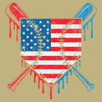 Cool Baseball Home Plate Drip Patriotic 4th Of July Cooling Performance Crew T-Shirt