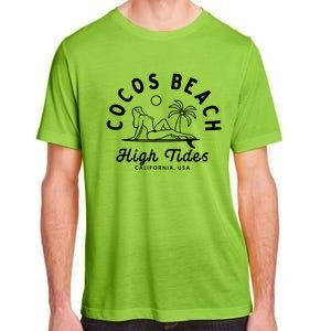 Cocos Beach High Tides California Usa Adult ChromaSoft Performance T-Shirt