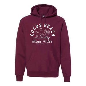 Cocos Beach High Tides California Usa Premium Hoodie