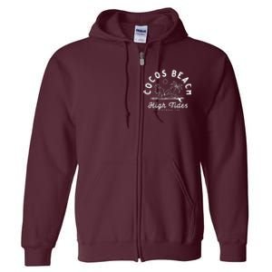 Cocos Beach High Tides California Usa Full Zip Hoodie