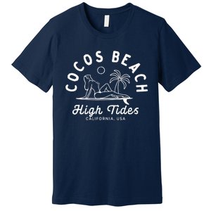 Cocos Beach High Tides California Usa Premium T-Shirt