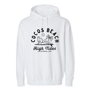 Cocos Beach High Tides California Usa Garment-Dyed Fleece Hoodie