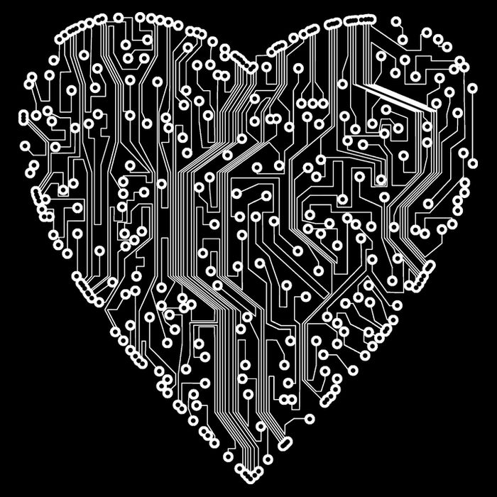 Circuit Board Heart City Backpack