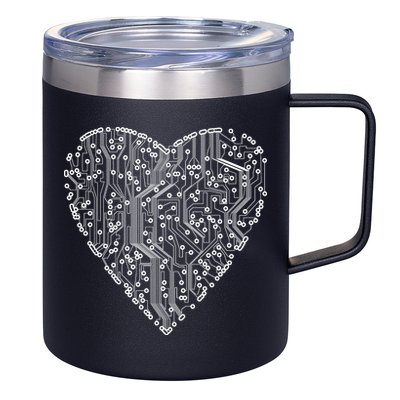 Circuit Board Heart 12oz Stainless Steel Coffee Mug