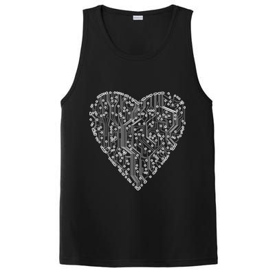 Circuit Board Heart PosiCharge Competitor Tank
