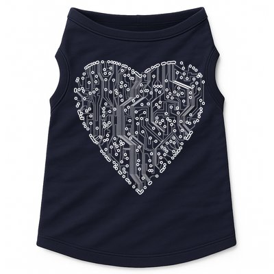 Circuit Board Heart Doggie Tank