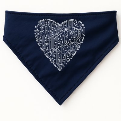 Circuit Board Heart USA-Made Doggie Bandana