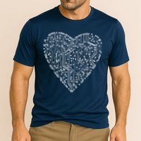 Circuit Board Heart Performance Shirt