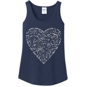 Circuit Board Heart Ladies Essential Tank