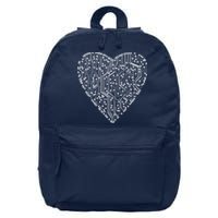 Circuit Board Heart 16 in Basic Backpack