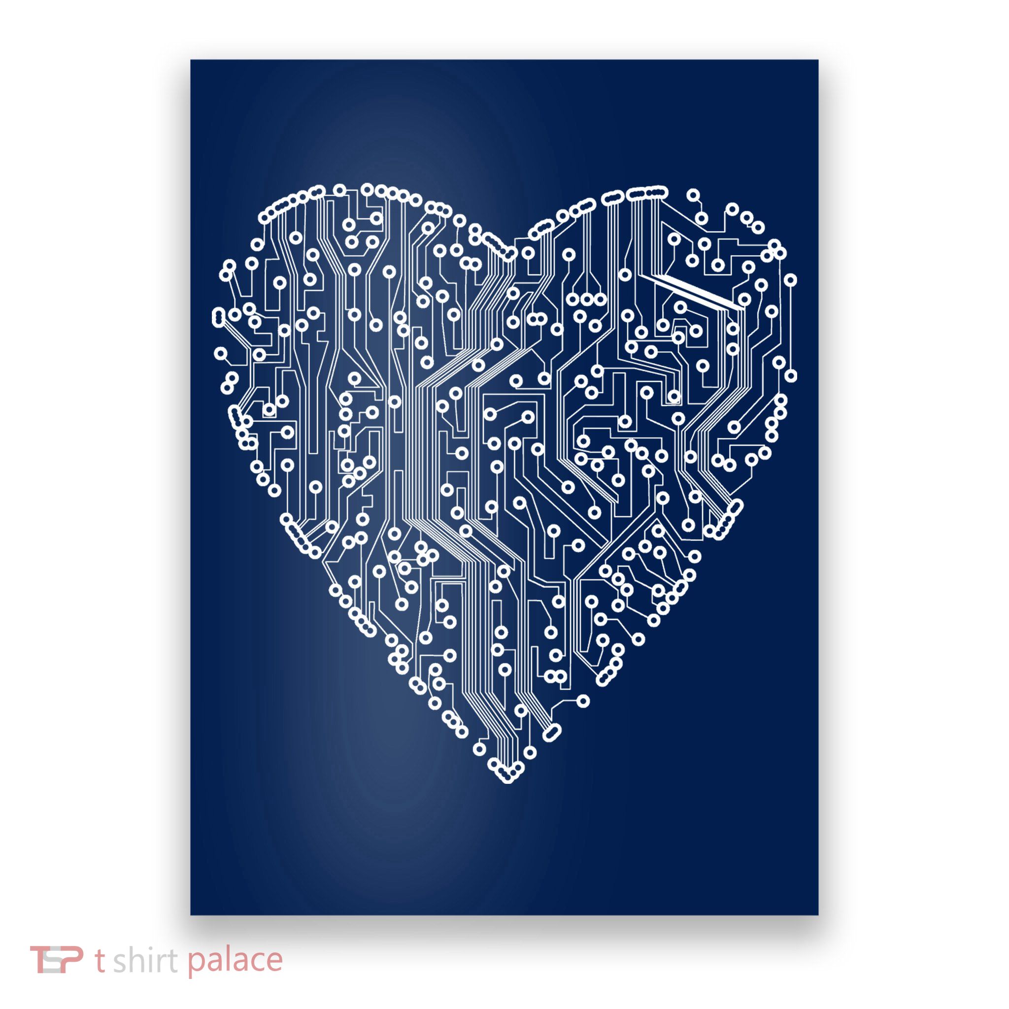 Circuit Board Heart Poster