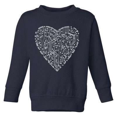 Circuit Board Heart Toddler Sweatshirt