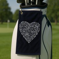 Circuit Board Heart Golf Towel